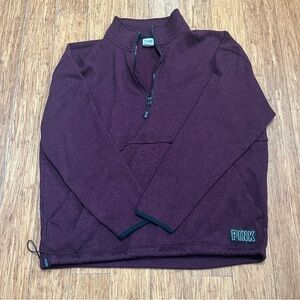 PINK Victoria's Secret Burgundy Zip-Up Sweater